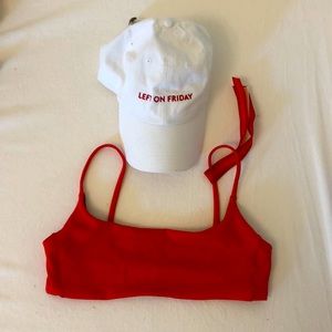 LEFT ON FRIDAY Pool Days Swim Top M